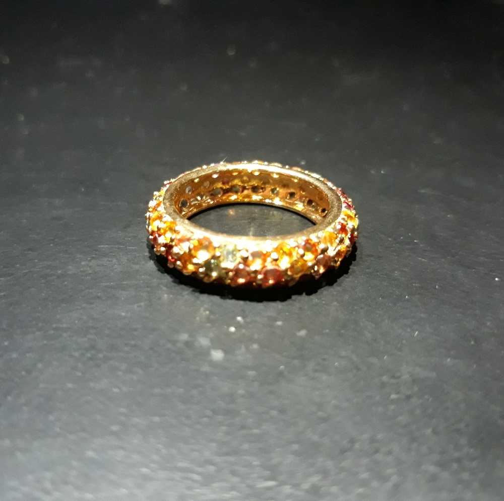 Natural Multi Sapphire Eternity Band K10